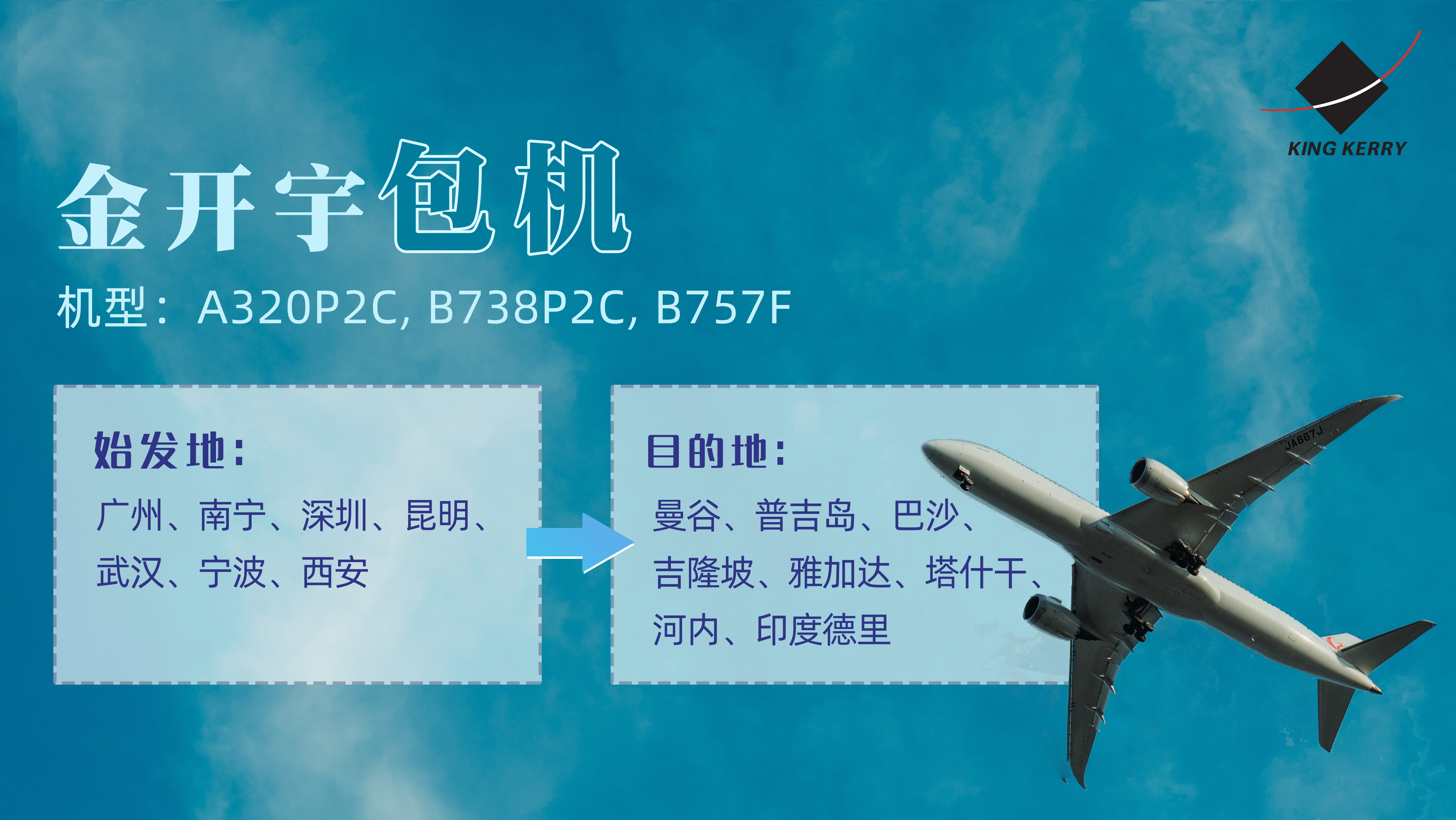 金开宇包机航线目的地